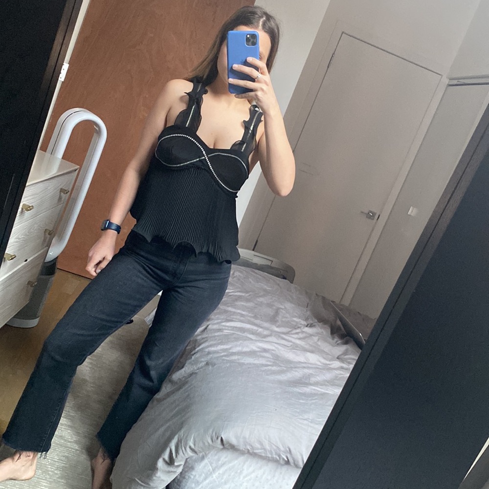 3.1 Philip Lim Black Silk Top